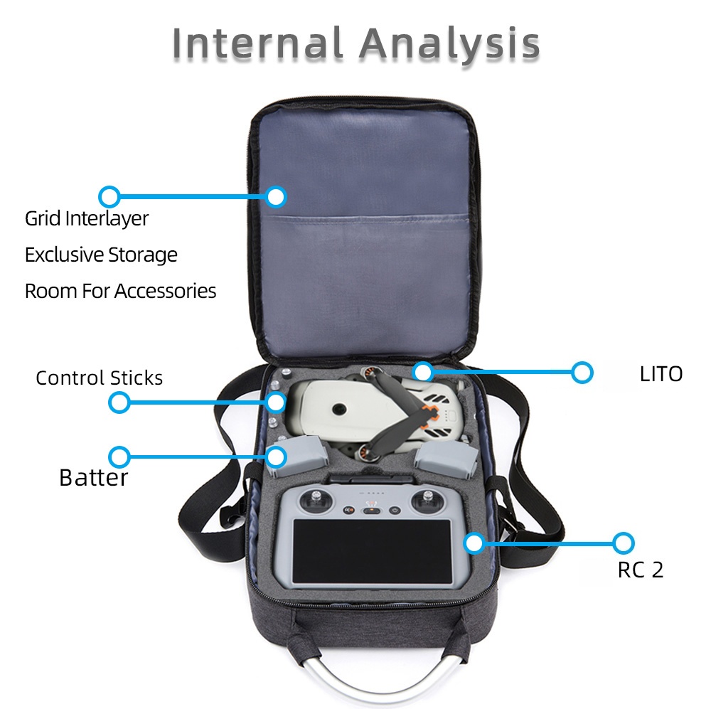 Rc Helicopter Bag - Bolsa protetora para DJI Lito X1/